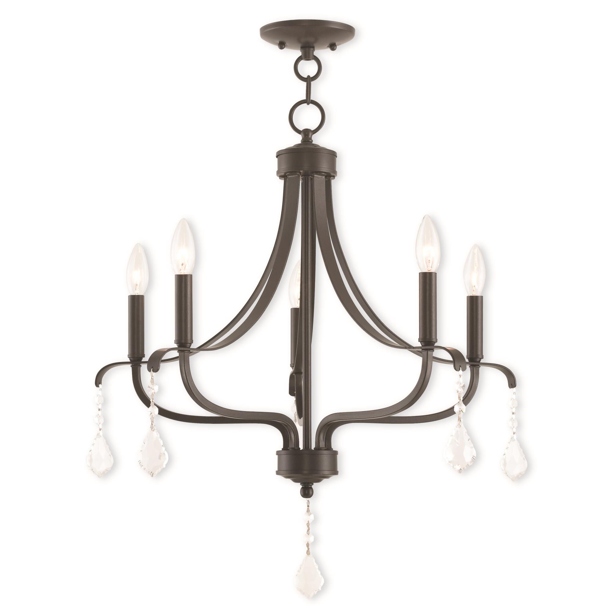 Laurel 24 Inch 5 Light Chandelier by Livex Lighting